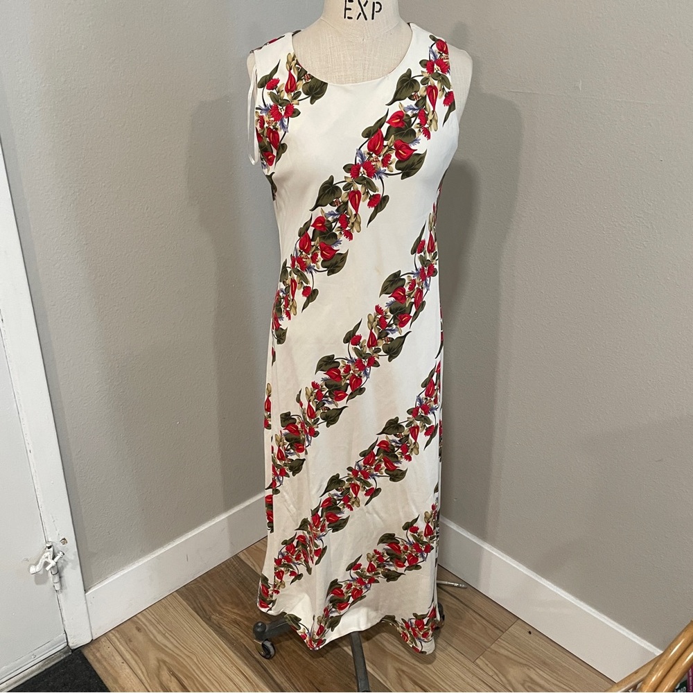 Hilo Hattie 100% Silk Long Dress Med
